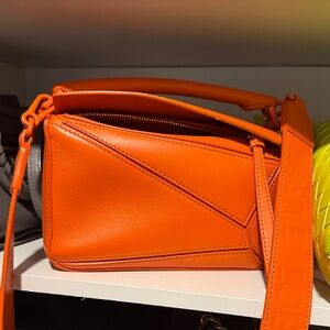 Loewe Vibrant Orange puzzle mini Crossbody Bag